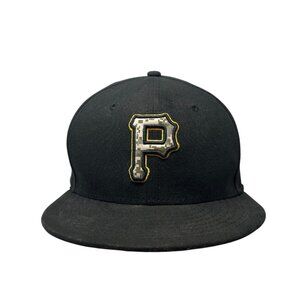 Pittsburgh Pirates 59Fifty 7 1/4 Fitted Hat Cap Military Camo Logo MLB On Field